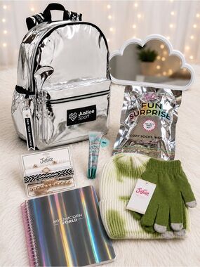 Justice Sport Metallic Backpack Bundle